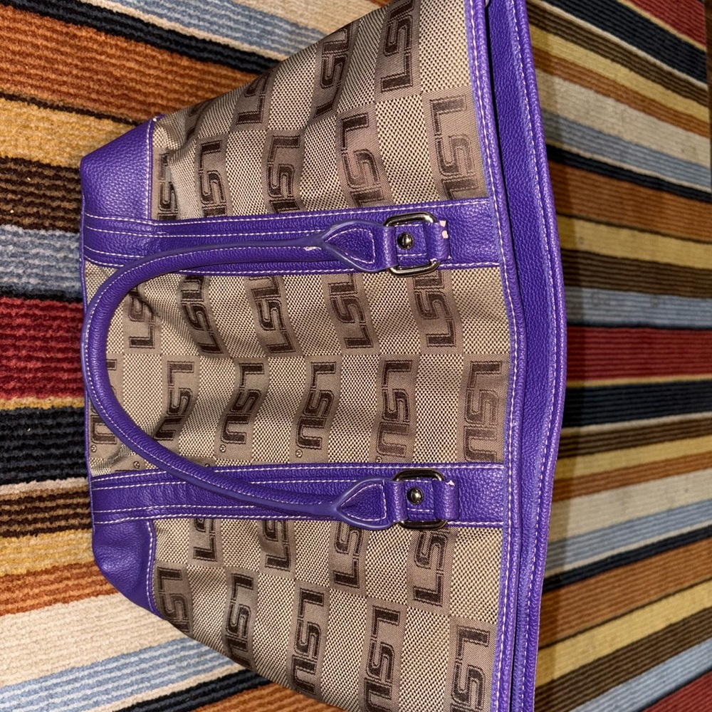 Used Woman’s LSU Louisiana State Tigers Licensed Toasty Sandol Handbag